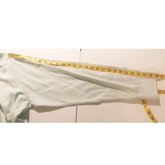 Van Heusen Slim Fit Fresh Defense Wrinkle-Free Dress Shirt 17 34/35 Light Green - Picture 4 of 5